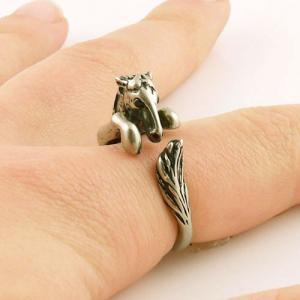 Horse - Animal Wrap Ring - Silver