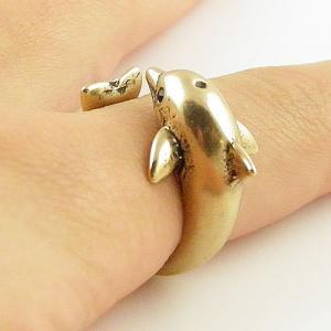 Dolphin - Animal Wrap Ring - Gold