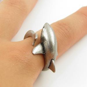 Animal Wrap Ring - Silver Shark