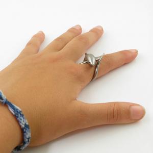 Animal Wrap Ring - Silver Shark
