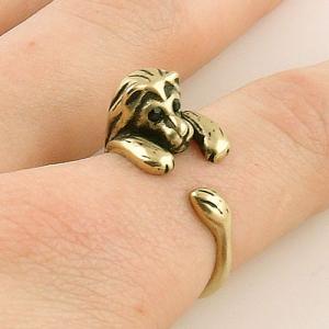Animal Wrap Ring - Gold Lion