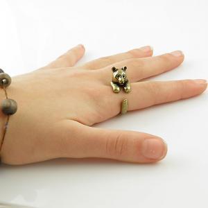 Animal Wrap Ring - Gold Bear