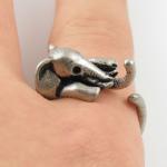 Silver Elephant Wrap Ring