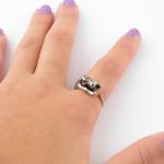 Hippo Animal Wrap Ring - Silver