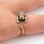 Hippo Animal Wrap Ring - Gold