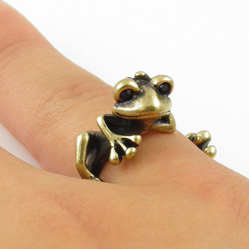 Animal Wrap Ring - Chillin' Tree Frog - Gold