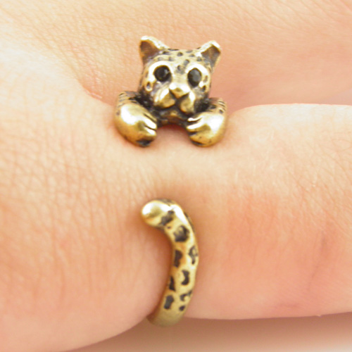 Leopard Animal Wrap Ring - Gold
